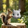 Quirky Gift for Gardeners Squirrel Head Feeder, Funny Mask Hanging Novelty Animal Feeder Garden Face Design, Wildlife Outdoor Backyard Decor