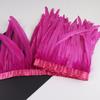 10Meters Rooster Tail Feathers Trim 25-30Cm Coque Feathers Trimming For Handiwork Crafts Carnival Dress Skirt Costumes Plumes