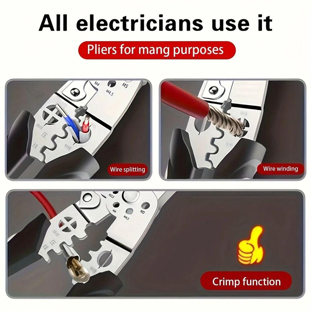 1Pcs Adjustable Wire Stripper Flat Wire Stripping Tool Wire Stripping Pliers Electrician Pliers
