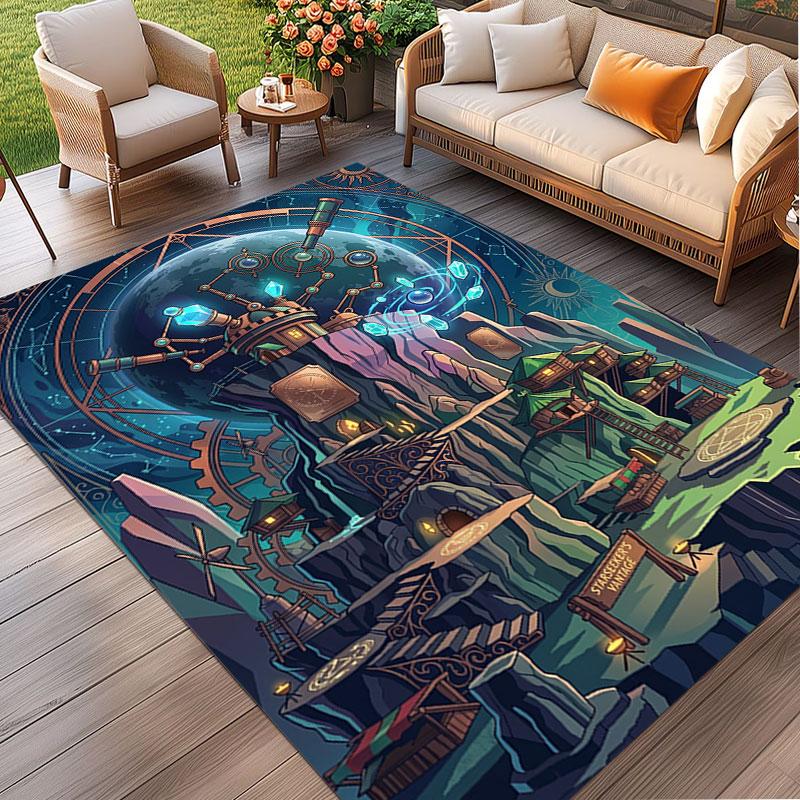 Final Fantasy Print Rug, Washable Floor Carpet, For Entryway Dorm Laundry Room Office Study, Home Decor Birthday Christmas Gift