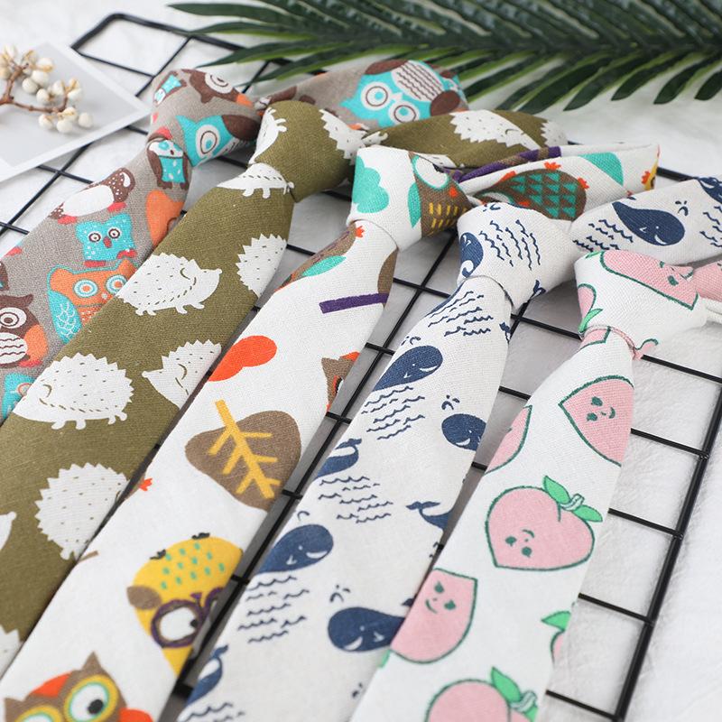 Cartoon Tie Trendy Casual 6cm Fashion Animal Tie for Men and Women