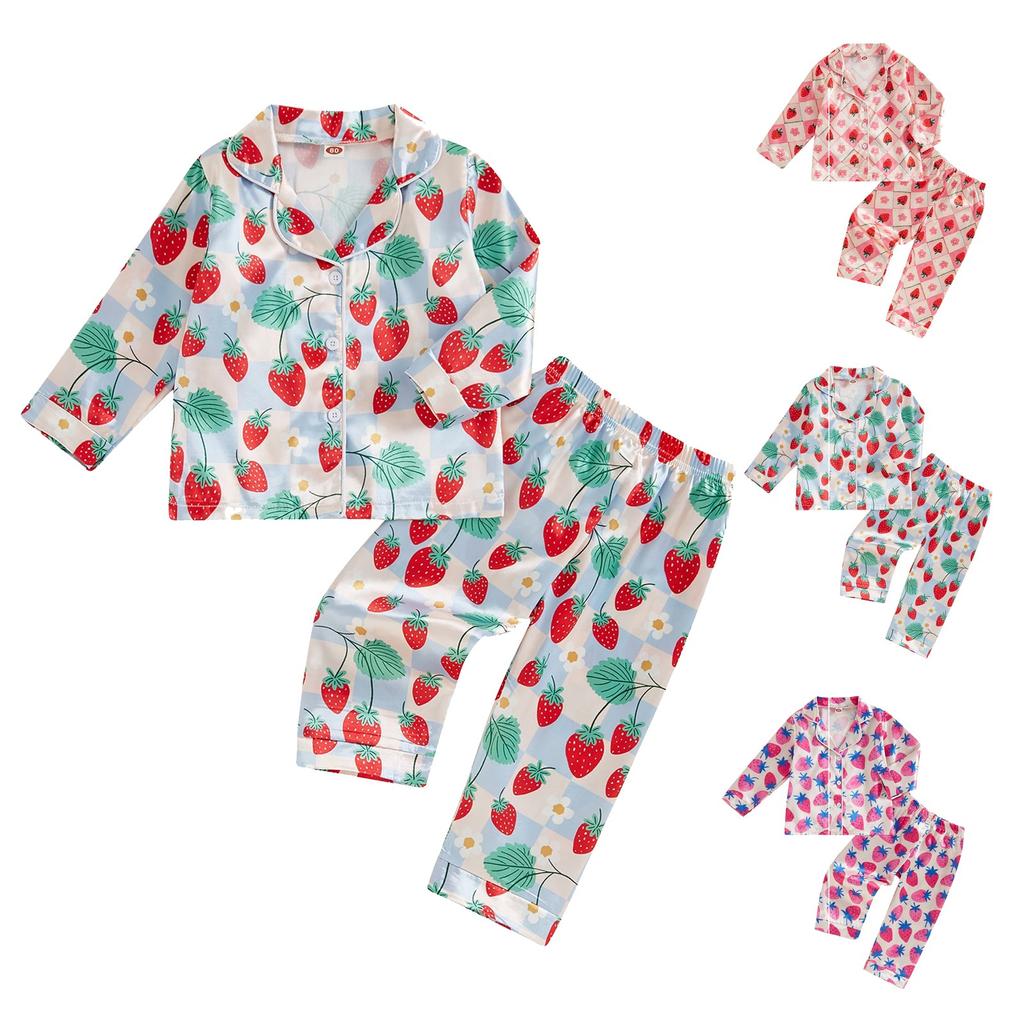 Пижамный комплект с длинными рукавами для мальчиков и девочек, повседневная домашняя одежда, комплект из двух предметов