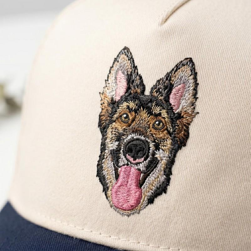 3D Embroidered Pet Cat Dog Baseball Cap With Contrast Color Brim Adjustable Sun Hat Women Couples