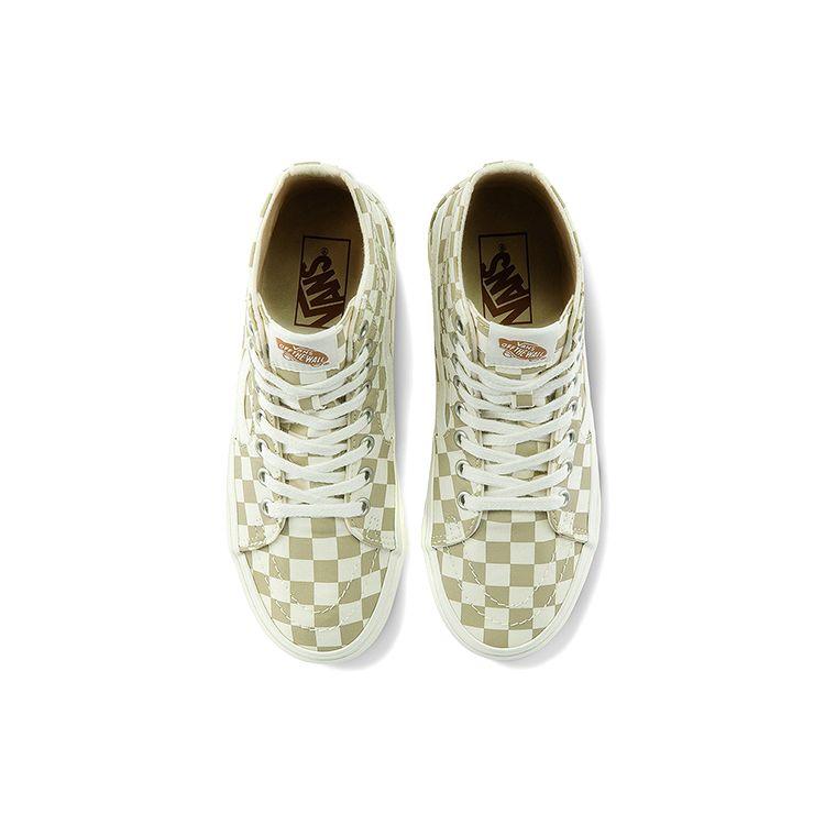 Vans Sk8 Шахматные Повседневные Высокие Кеды для Скейтбординга Унисекс Кроссовки Молочный Чай VN0A4U169FO