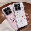 For Xiaomi 13t 11t Poco X6 X5 Redmi Note 13 12 11 10 Pro Shockproof Flower Colorful Cartoon Love Heart Silicone Clear Slim Case Cover