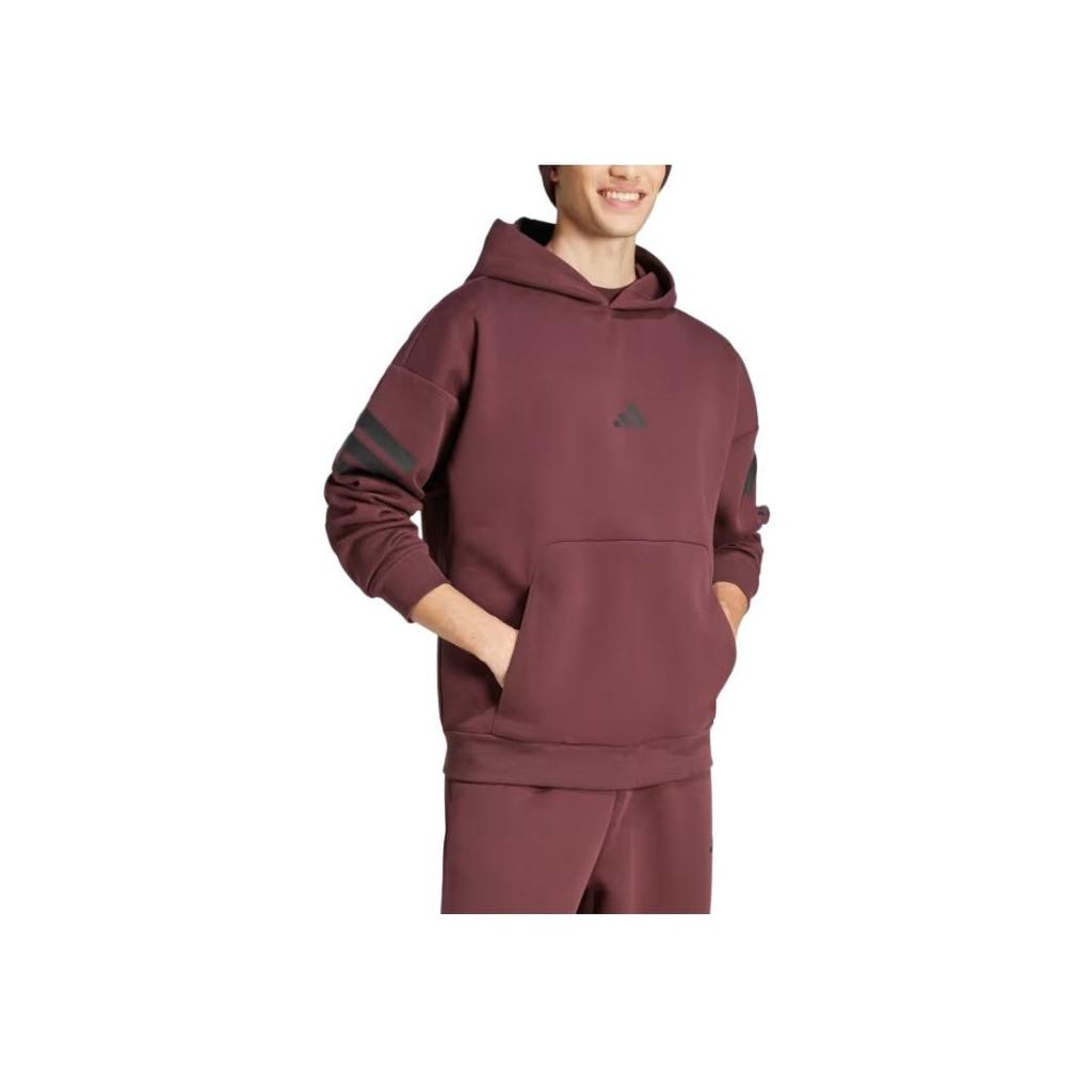 Adidas Future Icons Sportswear Полосатый свитер с капюшоном и длинным рукавом Мужская толстовка Aurora-Red Ruby JD4857