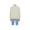 Calvin Klein Jeans Solid Letter Embroidered Crew Neck Long Sleeve Sweater Men Sweater Beige J326453-PD7