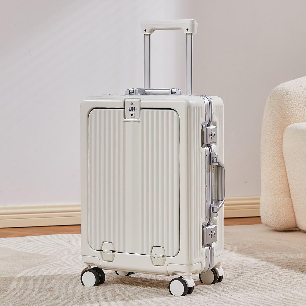 Yongsheng 20" Cabin Suitcase with Universal Wheels, Anti-Fall, 24" Optional, Front-Opening Trolley Case, Secure Lock.
