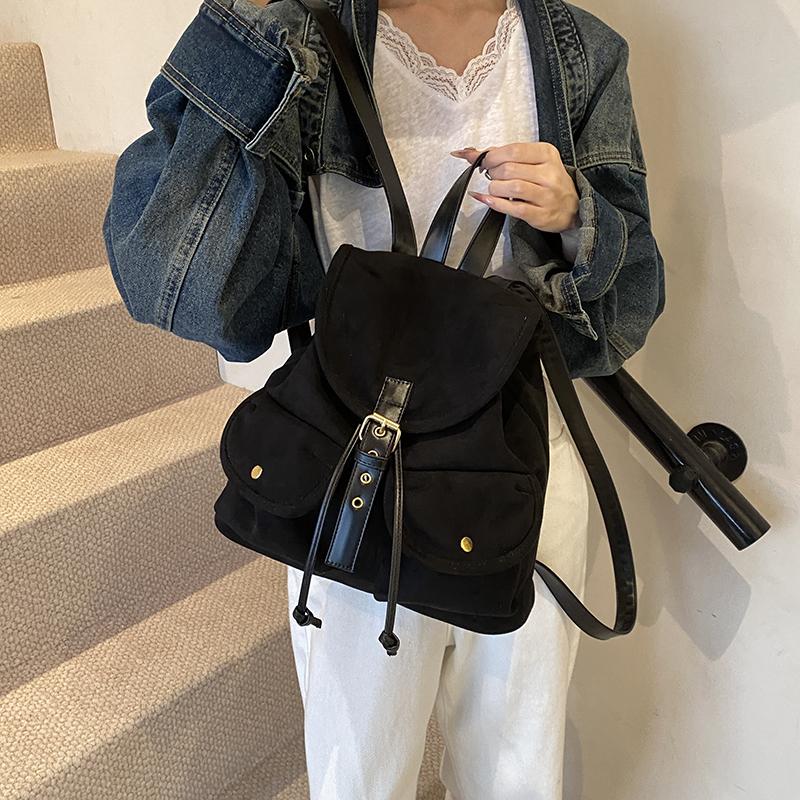 Женские ретро-рюкзаки с маленькими двойными карманами из искусственной кожи 2024 года, зимние рюкзаки Y2K в стиле ретро для школьников и студентов