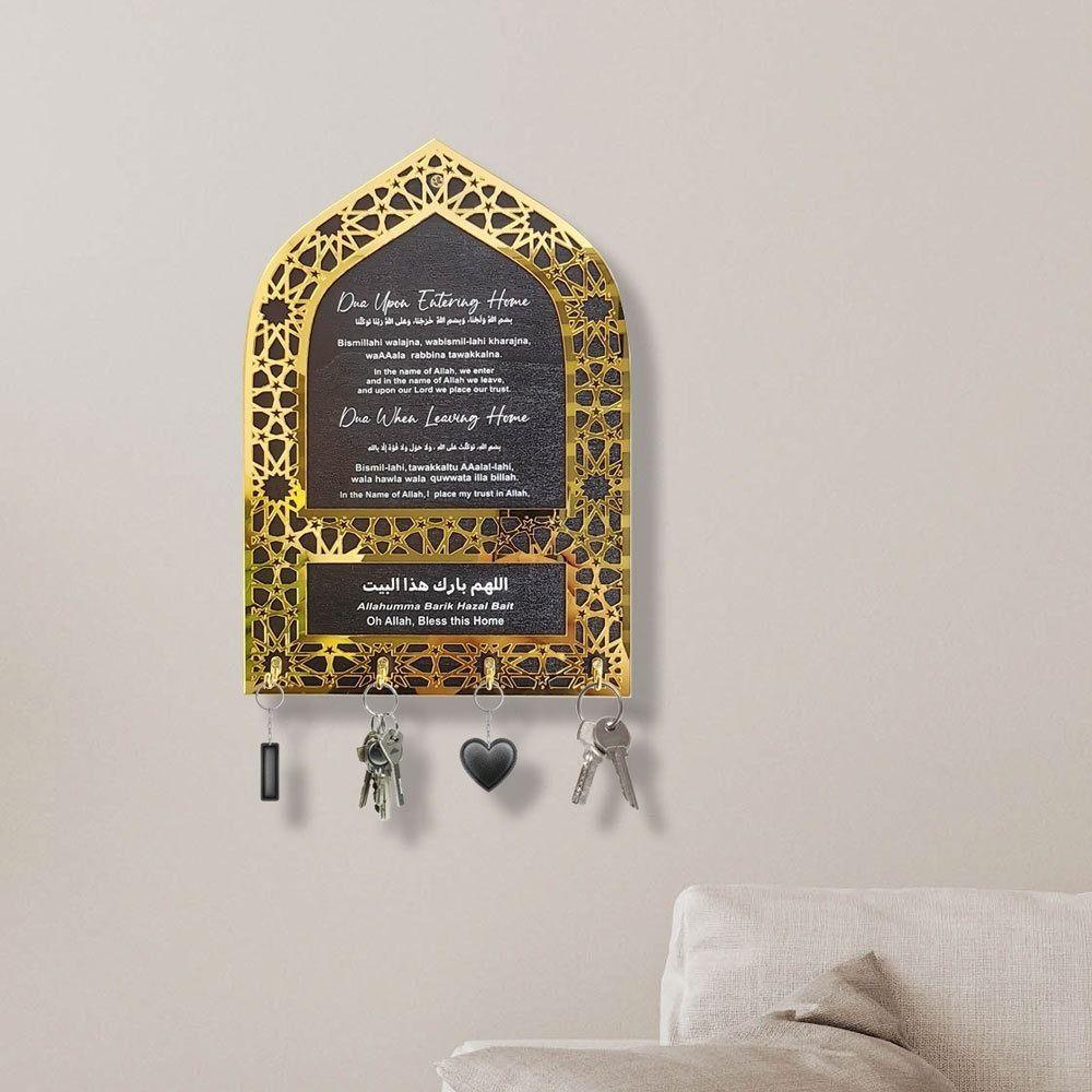 Detachable Islamic Key Rack Decorative Arabic Key Holder Key Organizers Hook  Festival Decorations