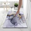 Marble Pattern Kitchen Mat Doormat Carpet Durable Absorbent Non-Slip Entrance Bedside Rug Washable Living Room