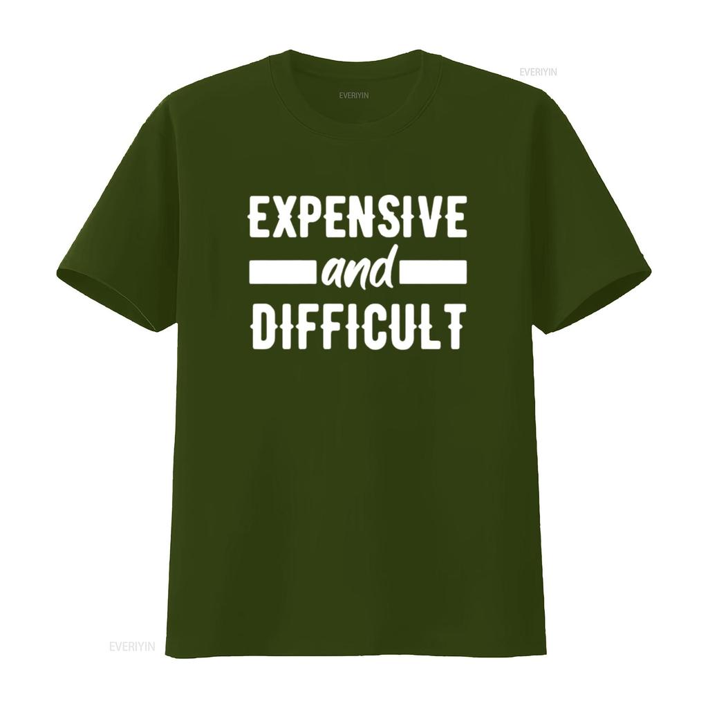 Expensive and DifficulT T Shirt for Women Novelty Cute Top vintage Washed graphic Top For Everyday Wear Soft Stretched