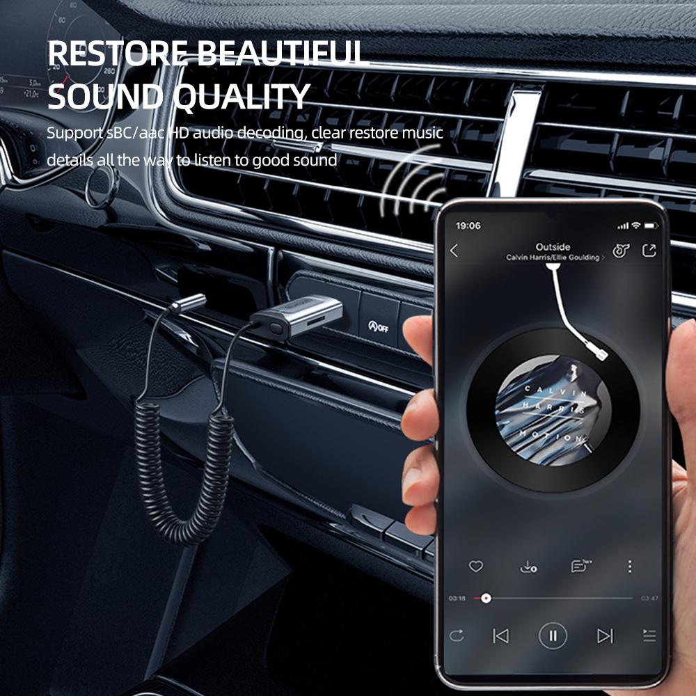 Bluetooth передатчик беспроводной аудио приемник 5.3 автомобильный AUX 3.5 мм музыкальный адаптер аудио кабель для автомобильного динамика Mp3 наушники