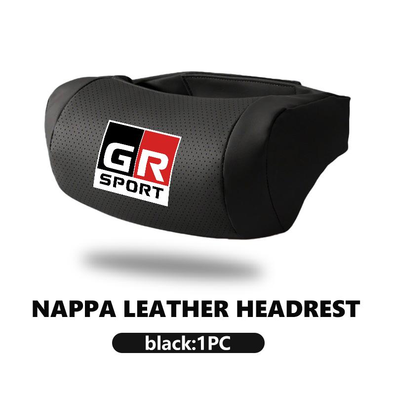 For Toyota Car Accessories Seat Headrest Auto Logo Neck Pillow GRsport Hilux Aygo Yaris Corolla Rav4 GR Auris