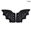 1/2 пары крыльев для обуви летучей мыши, вышивка, DIY, шармы, украшения для кроссовок, одежды, шнурков, панк, подарок на Хэллоуин, аксессуар