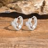 Cross Hoop Earrings for Men Boys,Hip Hop Big Zircon Huggies Earrings,Cool Rap Trendy Jewelry Gifts