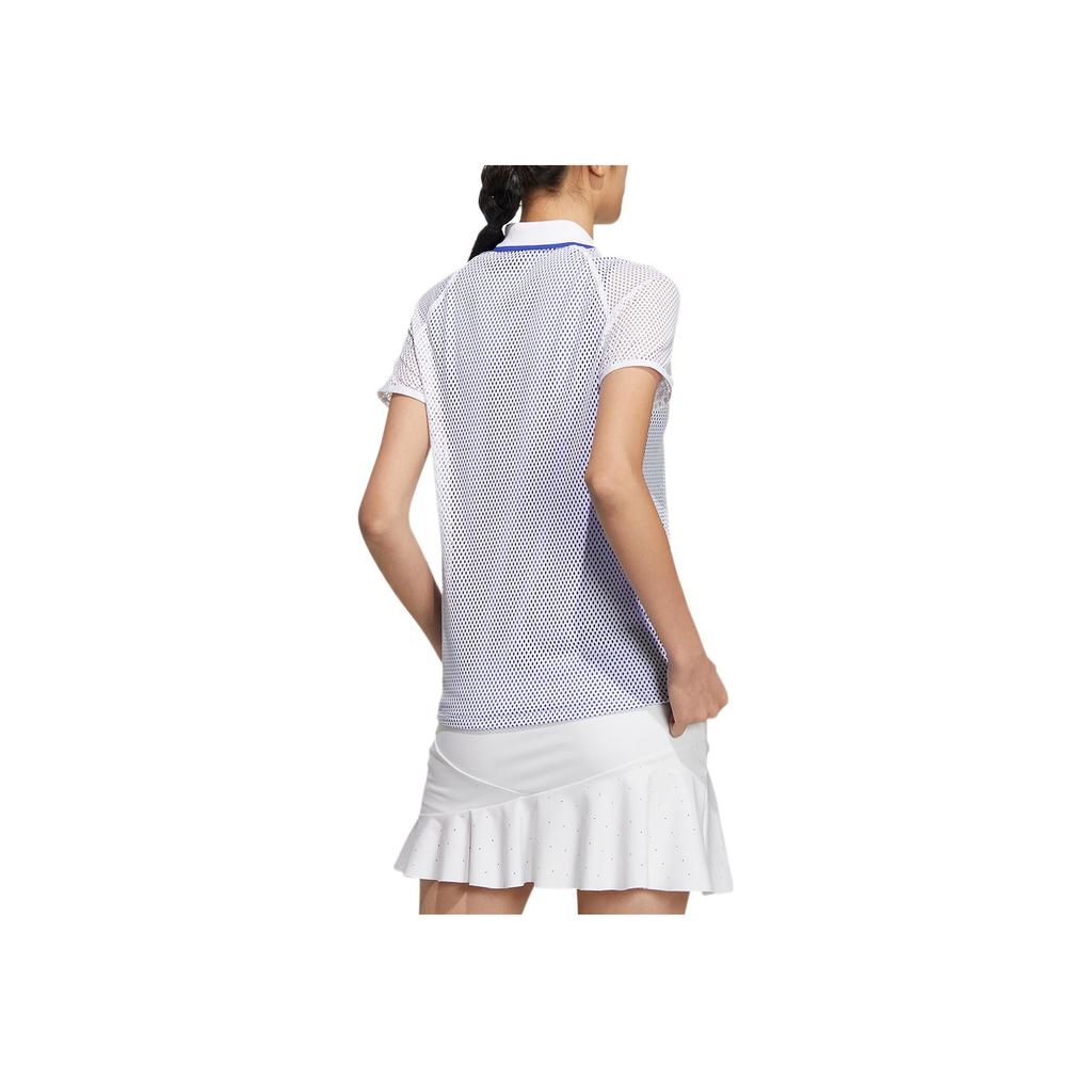 Adidas Однотонные женские поло с коротким рукавом, синие HT0000