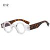 Trending UV400 Clear Ocean Lens Small Round Sunglasses Sun Glasses Rivets Punk Shades