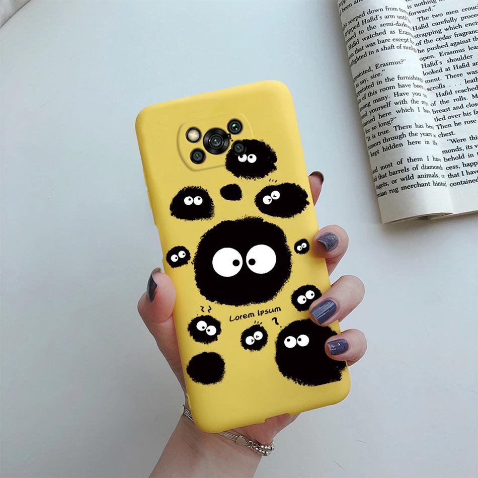Милый Мультяшный Кот Чехол Для Poco X3 Pro Pocox3 X 3 NFC Задняя Крышка Мягкий Силикон Матовый Защитный Funda Для Xiaomi Poco X3 Pro Сумка