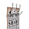 VidaXL Porte-manteau mural avec 6 crochets 120 x 40 cm FAMILY RULES