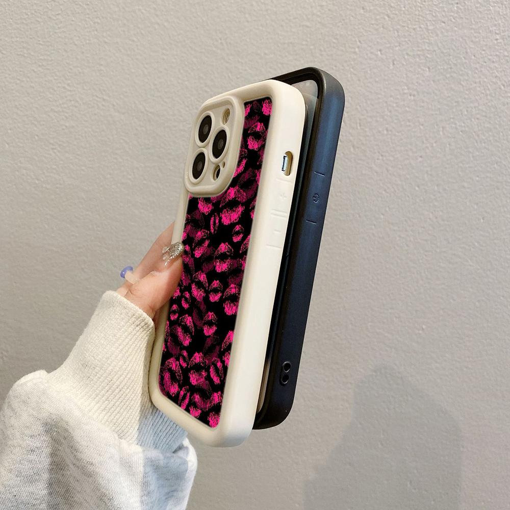 LZ22 Lips Kiss Digital Design силиконовый чехол для телефона Samsung A15 A35 S24 S23 Ultra S22 S21 Plus S20 A05 A06 A54 A55 A53 A14 M15 противоударный задний чехол