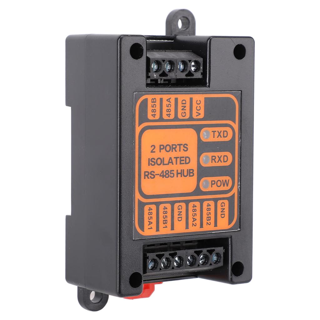 2 Ports Isolated Hub Serial Converter Automatic Isolated Hub 1 in 2 Out Industrial Isolated Hub for Outdoor Engineering Applications