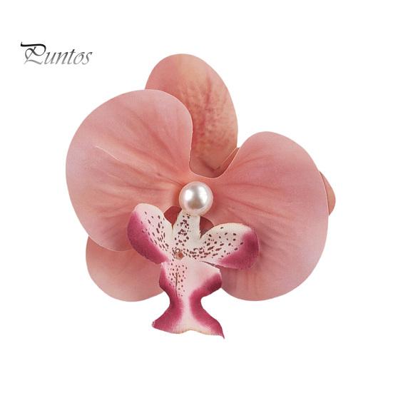 Искусственная заколка для волос в виде орхидеи-мотылька, богемный гавайский искусственный жемчуг, имитация цветка, зажим для волос в виде утконоса, заколка для волос, женские аксессуары для волос, головной убор