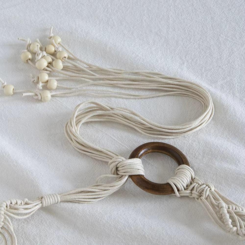 Woven Knot Female Waist Rope Wax Rope Ethnic Style Waist Chain Casual Dress Waistband Girls