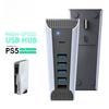 6-портовый USB-хаб для зарядки контроллера PS5, USB-C разветвитель для нескольких устройств, адаптер питания для гарнитуры, клавиатуры