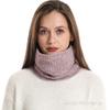 Solid Cashmere Plush Warm Winter Ring Scarf Women Men Knitted Full Face Mask Snood Neck Scarves Bufanda Thick Muffler  New