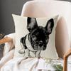 Throw Pillowcase with Hidden Zipper Wear Resistant Washable Non-Fading Animal Dog Print Cushion Cover Pillowslip