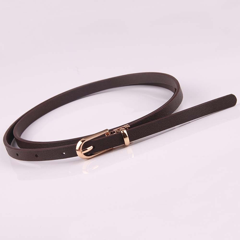Skinny Elegant Candy Color Women Female Thin Waistband Waist Belts Dress Strap Pu Leather Belt