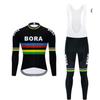 Men Women Cycling Long Sleeve Jersey Set Breathable Quick Dry Performance Wear Road Mountain Bike Riding
