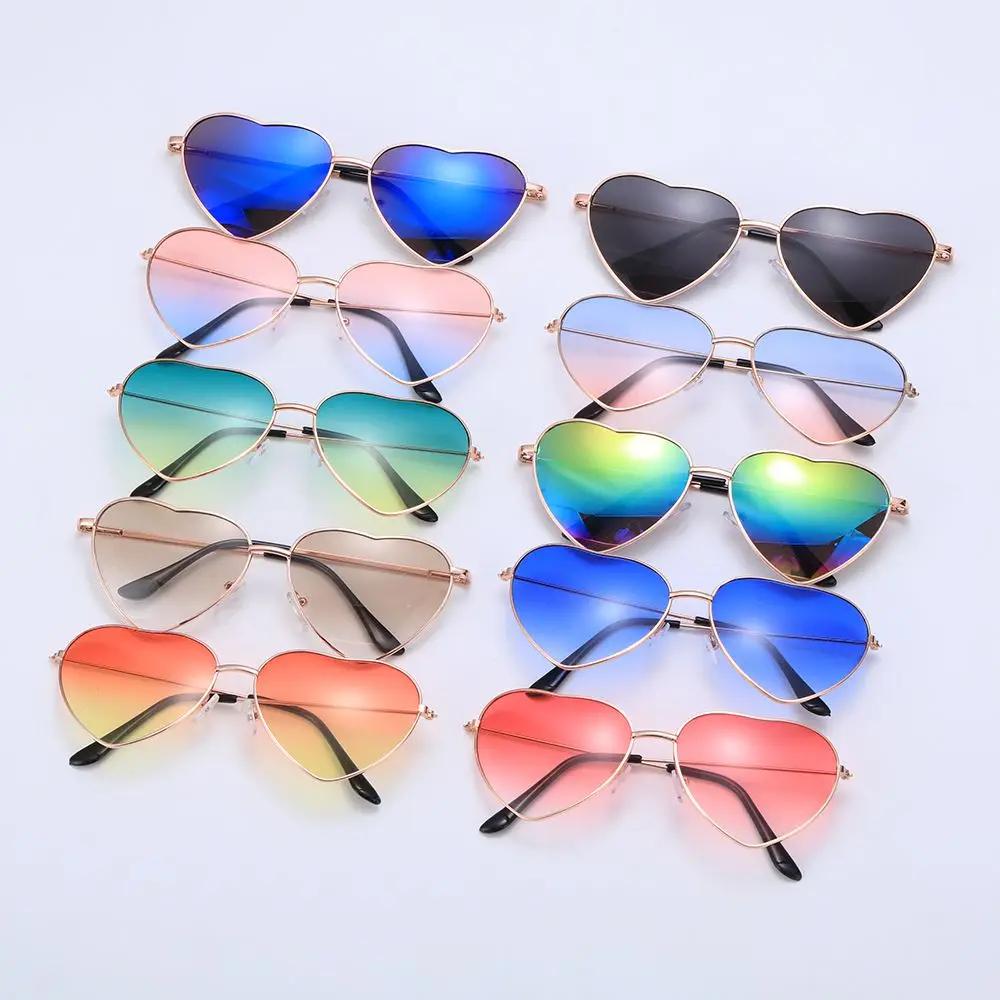 Vintage Heart Sunglasses Women Brand Designer Candy Color Gradient Sun Glasses Outdoor Goggles Party Lentes Mujer