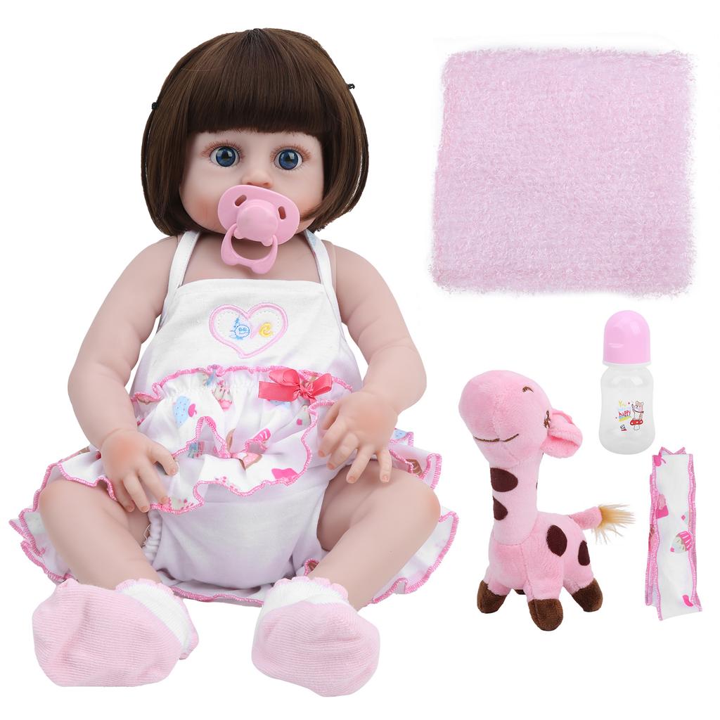 19-дюймовая Симпатичная Кукла-Реборн, Виниловая Детская Ролевая Игровая Кукла, Подарочная Игрушка, Голубые Глаза
