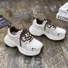 European Platform Dad Shoes Women's 2025 Spring New Super Fire Versatile Height Increase Breathable Lightweight Casual Sports Shoes
