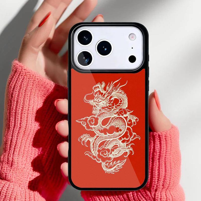 Чехол для телефона в японском стиле с драконом для iPhone 17 16 15 14 13 Pro Max Задняя крышка для 12 11 Pro Coque
