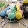 Adjustable 3.5mm Headset Over Ear Macaron Headphone Music Earbuds Wierd Headphones  Computer