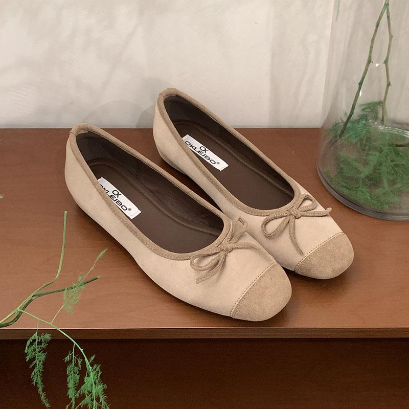 Мода Мода Туфли-балетки женские с бантом-бабочкой и увеличивающей рост подошвой женская обувь с мелким вырезом круглый носок женские балетки слипоны новые
