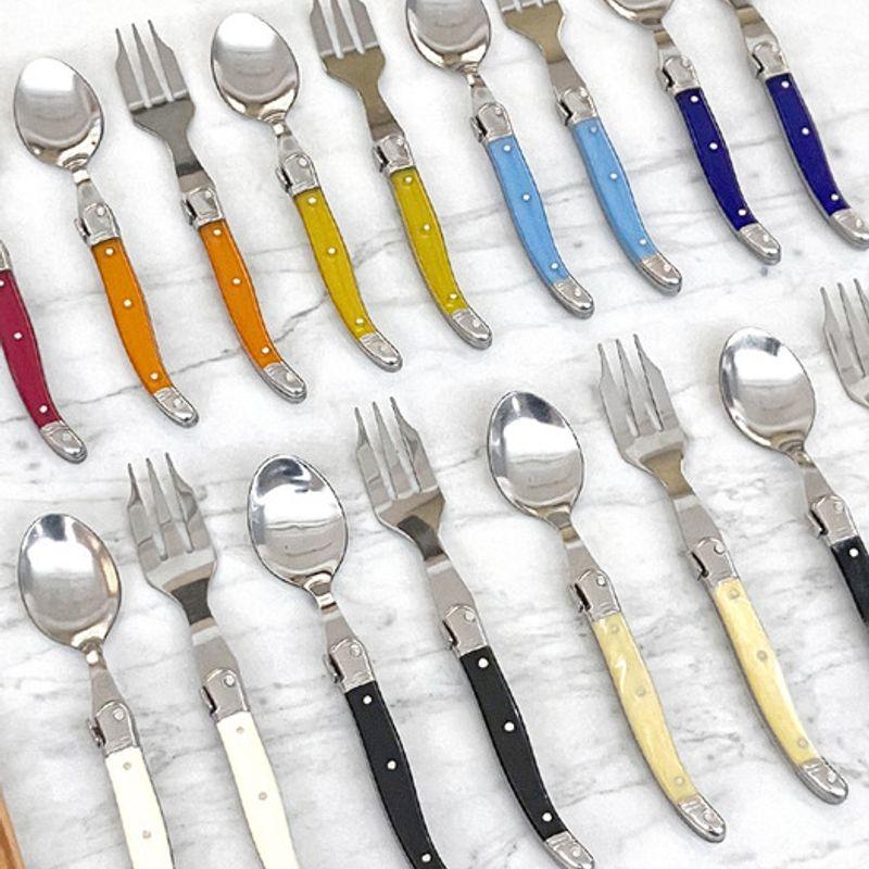 LAGUIOLE Janneron Laguiole Orange Teaspoon & Teafork Set