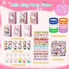 110pcs All-in-One Kitty Birthday Party Favors Set - Kitty Party Favor Bags, Stickers, Bracelets etc Kitty Party Favors for Party Supplies