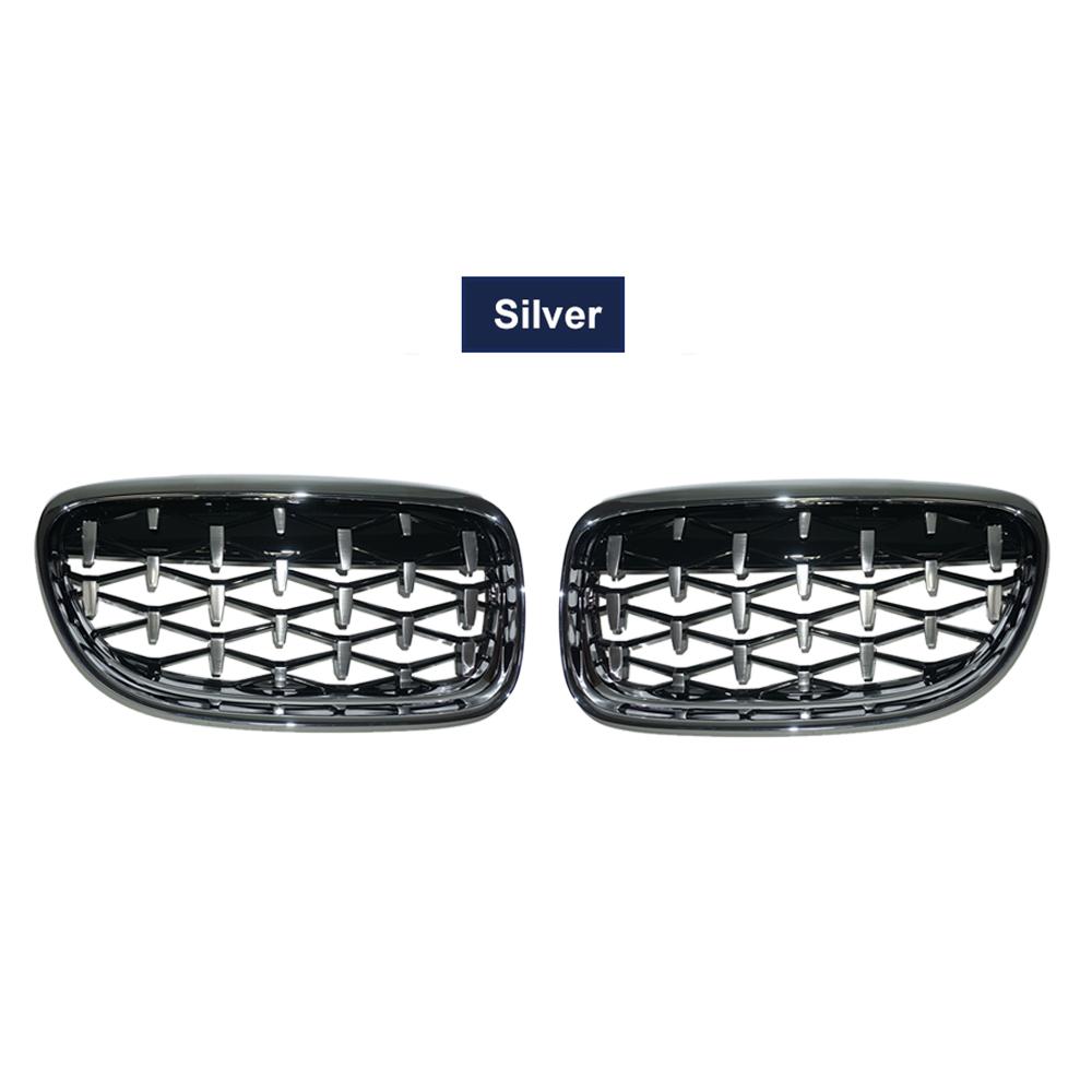 2PCS Auto Kidney Grille Replacement Meteor Grill for BMW E90 E91 3 Series 2009-2012 Front Diamond Racing Grills Car