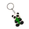 Adorable Silicone Panda Keychain Cartoon Animal Pendant Keyring Handmade Backpack Accessory for Girls and Boys