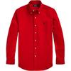 Polo SS22 Однотонная рубашка с длинным рукавом Мужские рубашки Красная 710767906-005