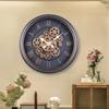 Nostalgic Retro Gear Round Wall Clock Living Room Wall Decoration Clock Antique Style Multi-occasion Creative Art Clock