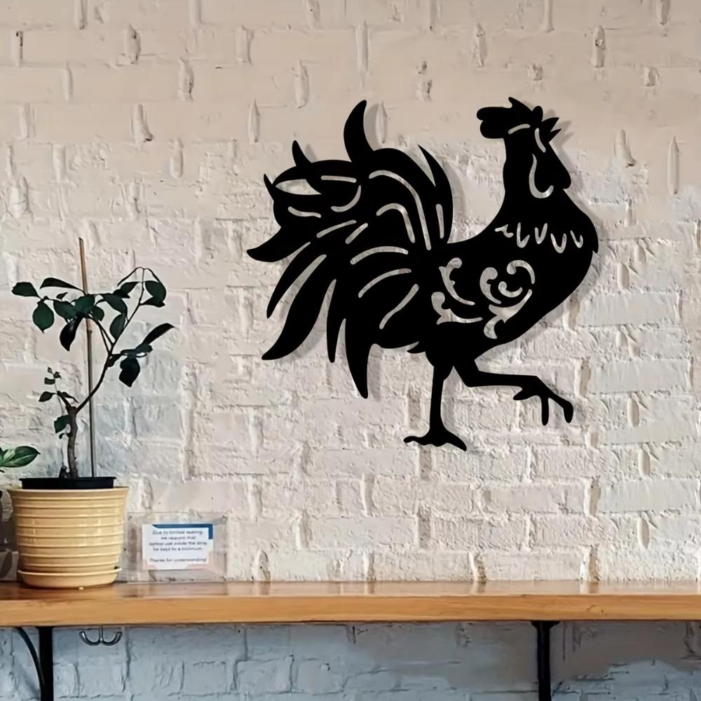 Металлический настенный знак Pride Rooster Decor | Декор для спальни | Домашний декор для дома и улицы Подарки | Металлическое настенное искусство Садовое украшение для фермы