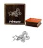 Printtoo Star & Swirls Design Scrap-booking Square Wooden Rubber Stamp Block-2 x 2