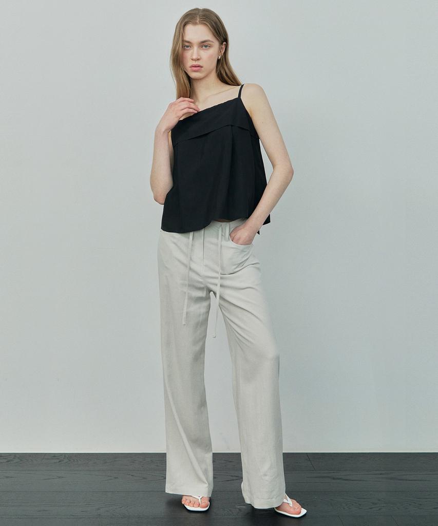 IHR Linen Elastic Waist Pants / Cream