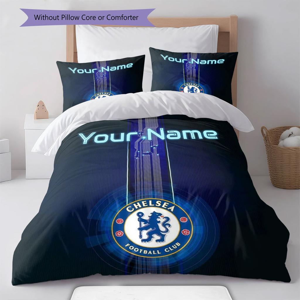 Chelsea F Custom Name Pattern Bedding,Quilt Set Quilt Cover Pillowcase Home Birthday Gift(1 * duvet cover + 2 * pillowcase, without core)