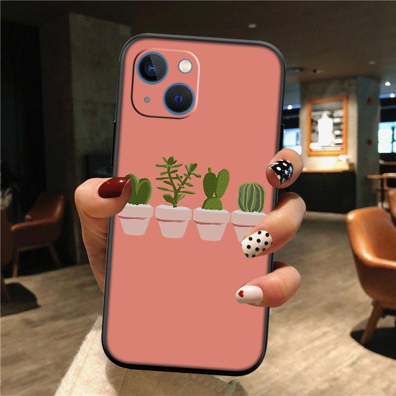IK74 Watercolour Cacti New High-End Shell Phone Case for Redmi Note 13 14 Pro+ Plus A3 A3X 13X 13C 13R 14S 14C 14R